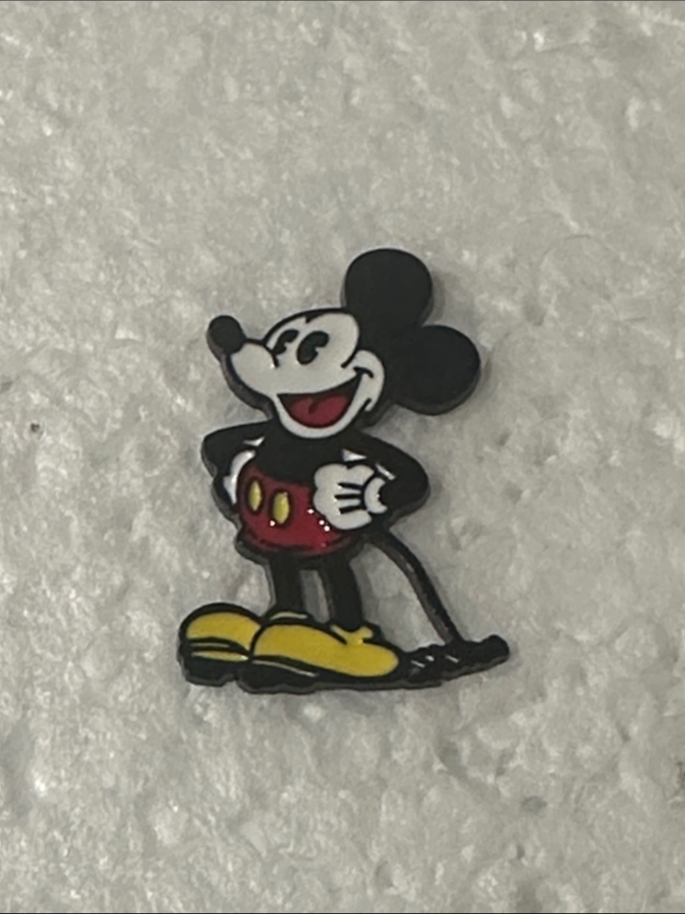 Disney Mickey Mouse Shoe Charm Pin in Black, Red & Yellow